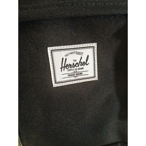 Herschel Supply Co. Large Backpack Black/Olive Green Pre-Owned Excellent - Picture 2 of 12